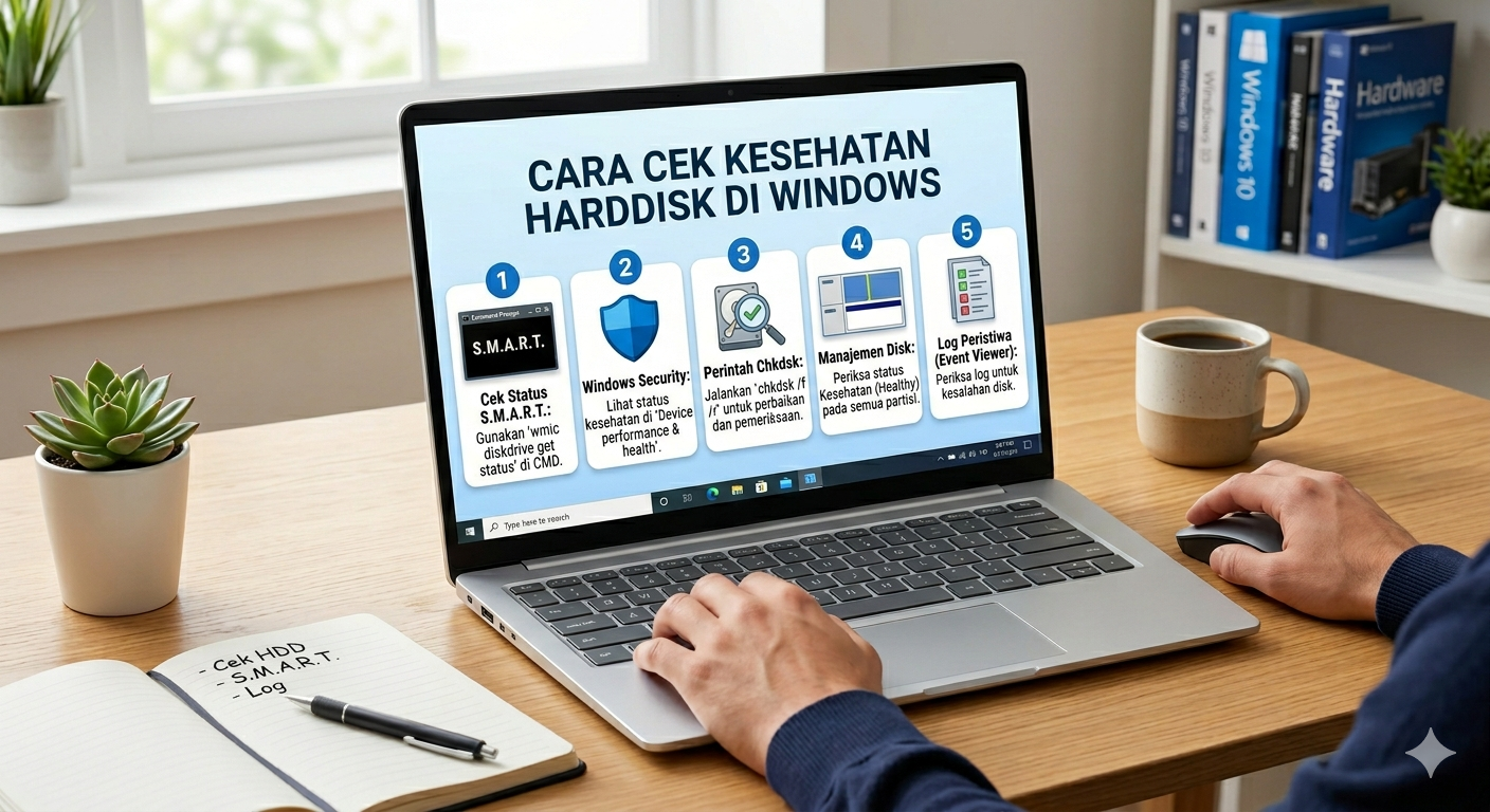 Cara Cek Kesehatan Harddisk di Windows (Lengkap + Mudah untuk Pemula)