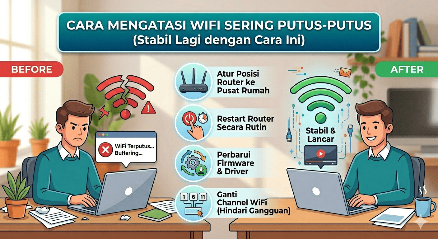 Cara Mengatasi WiFi Sering Putus-Putus (Stabil Lagi dengan Cara Ini)