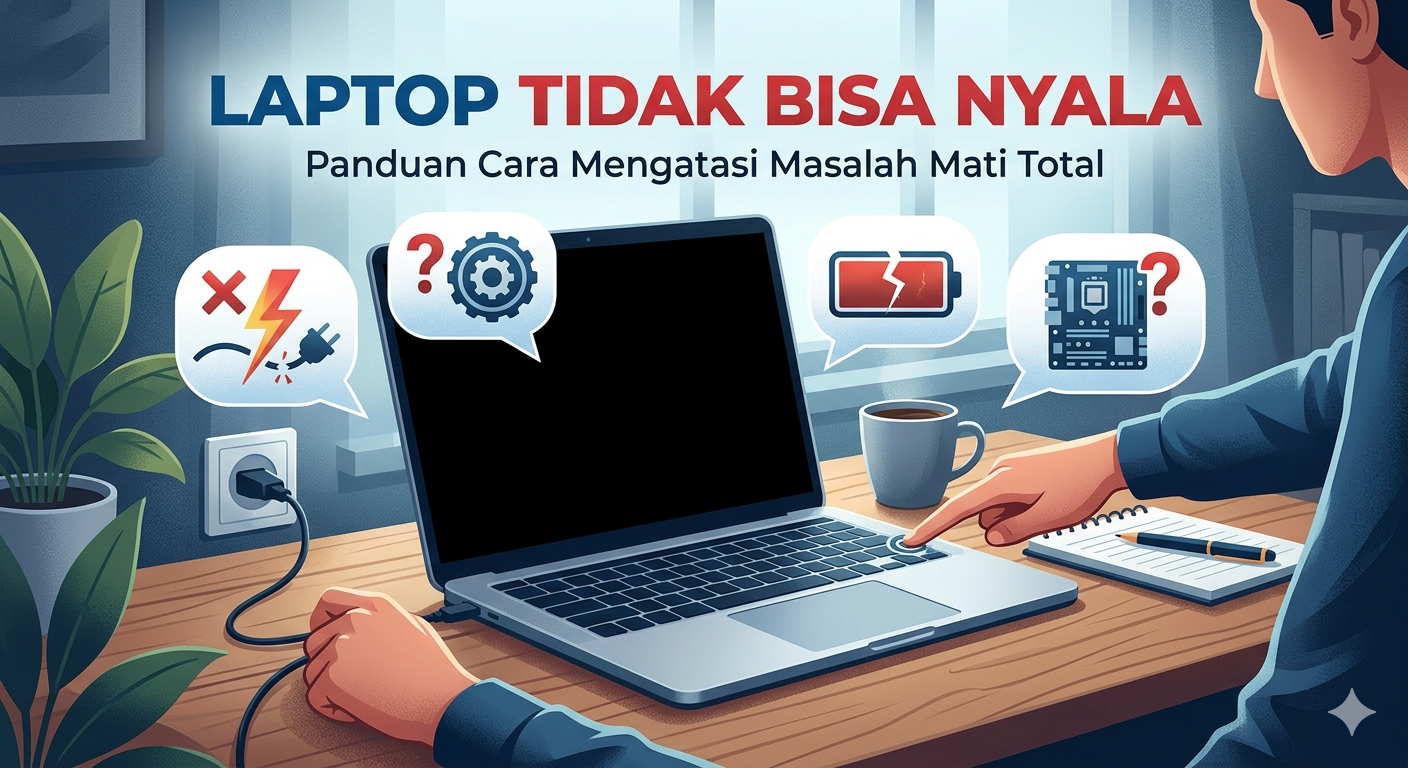 Laptop Tidak Bisa Nyala? Ini Penyebab & Cara Mengatasinya (Lengkap & Mudah)